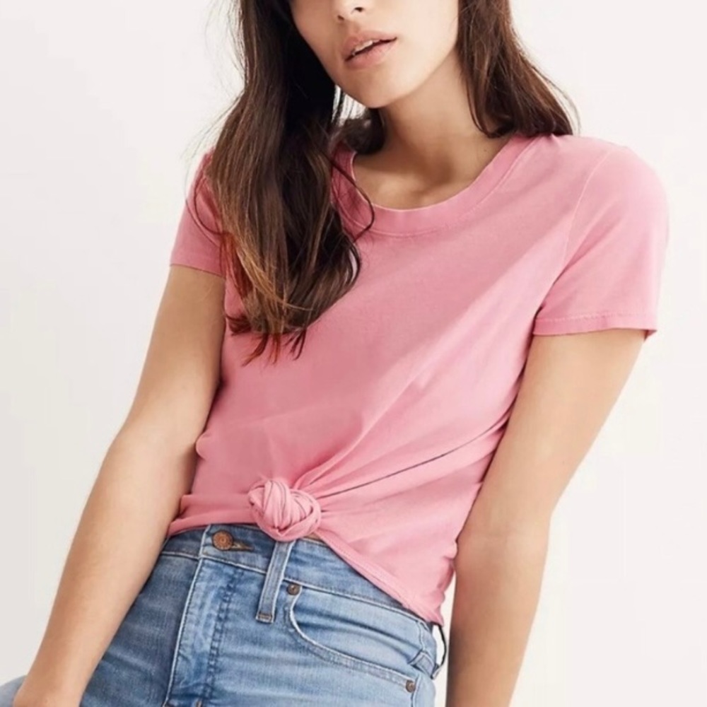 Madewell Pink Knot Tee Size Large